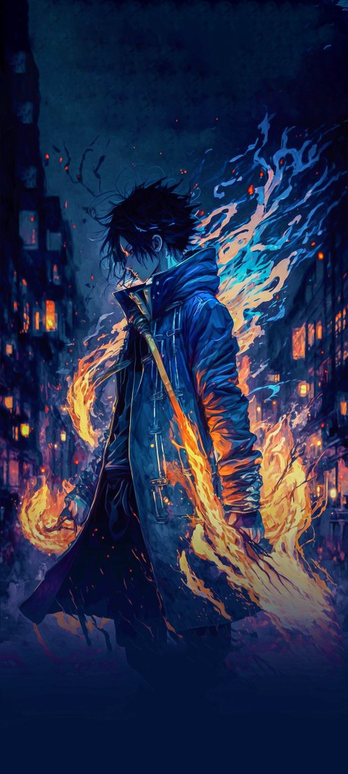 Anime Boy With Fire - Related OpersCraft wallpaper