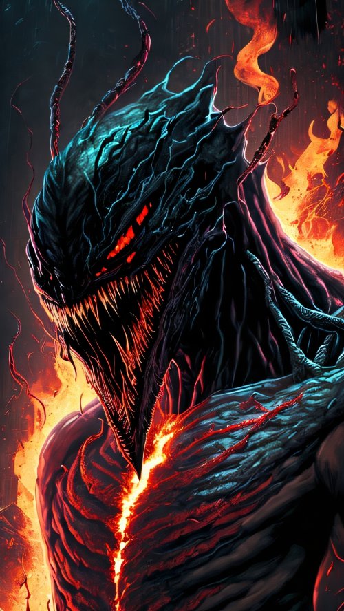 Fiery Dark Monster Portrait - Related OpersCraft wallpaper