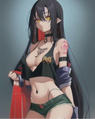 Anime Girl with Tattoos - Related OpersCraft wallpaper