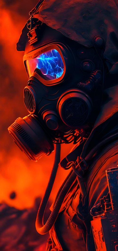 Neon Gas Mask Soldier - Related OpersCraft wallpaper