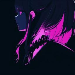 Neon Anime Girl Profile - Related StockWalls wallpaper