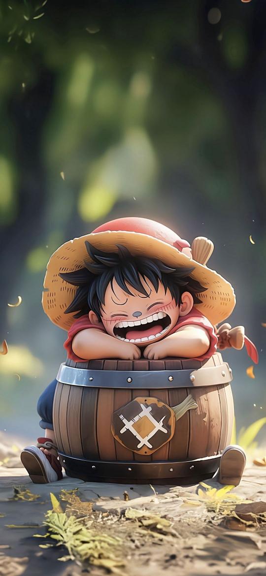 Luffy Barrel Joy - anime Wallpaper