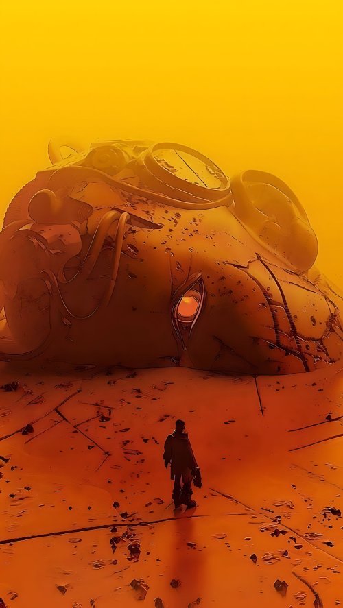 Giant Robot Desert Ruins - Related StockWalls wallpaper