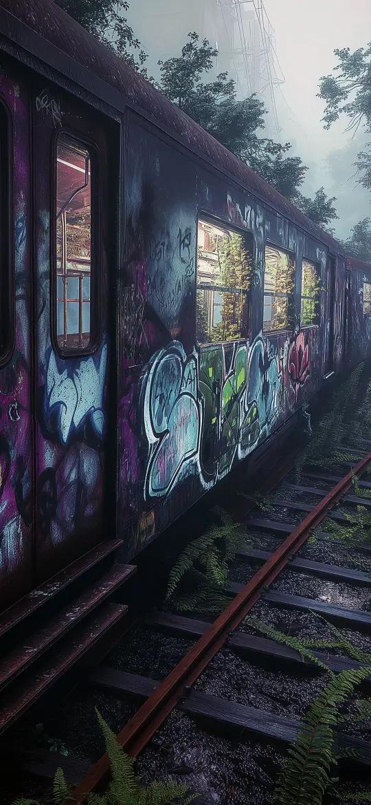 Abandoned Graffiti Train - Related OpersCraft wallpaper