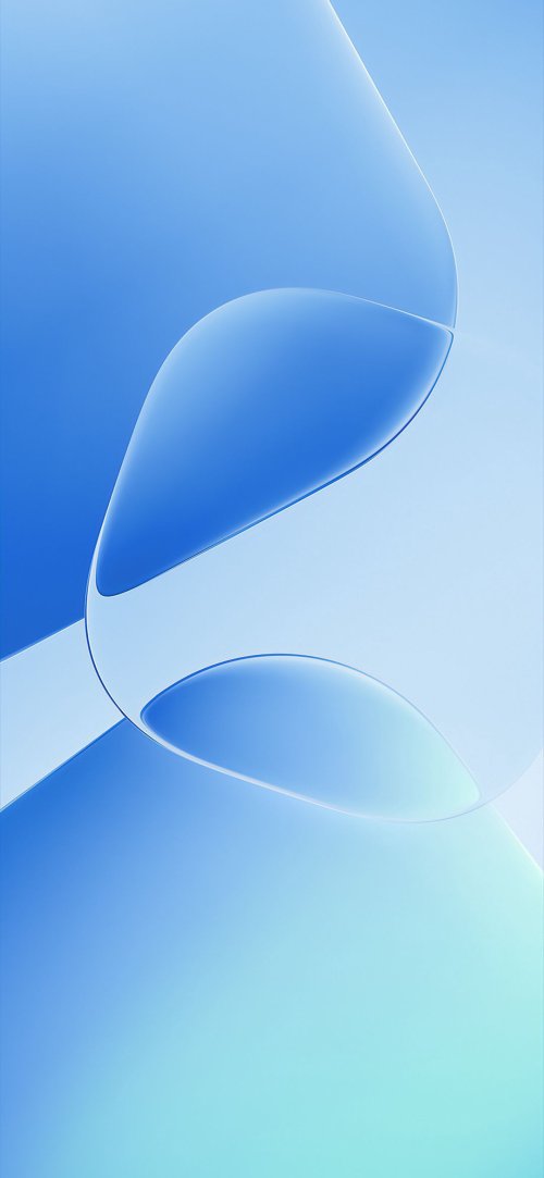 Abstract Blue Curves