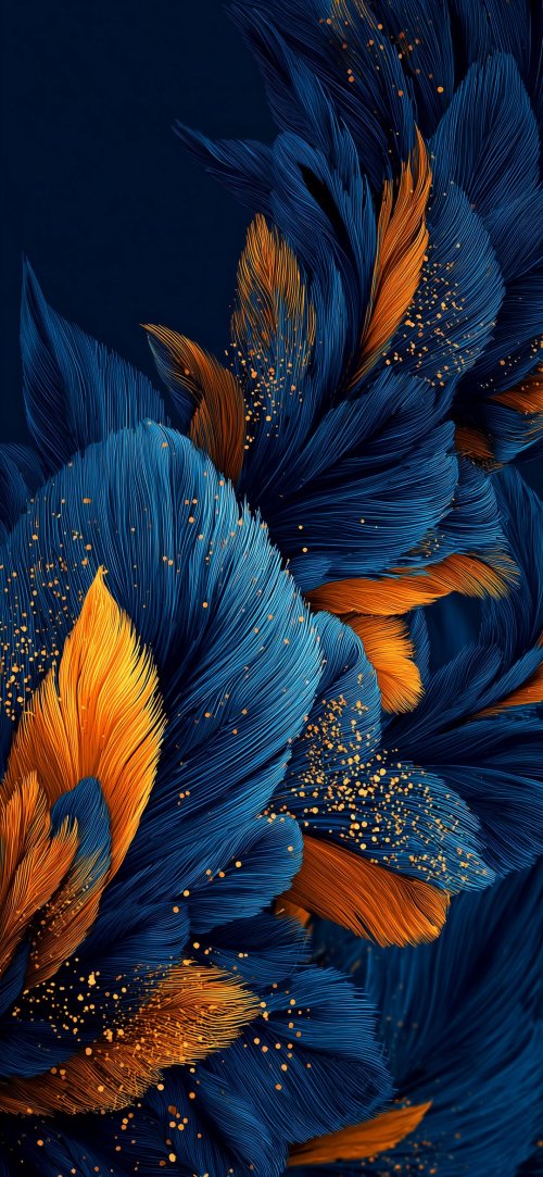 Abstract Blue Orange Swirls - Related StockWalls wallpaper