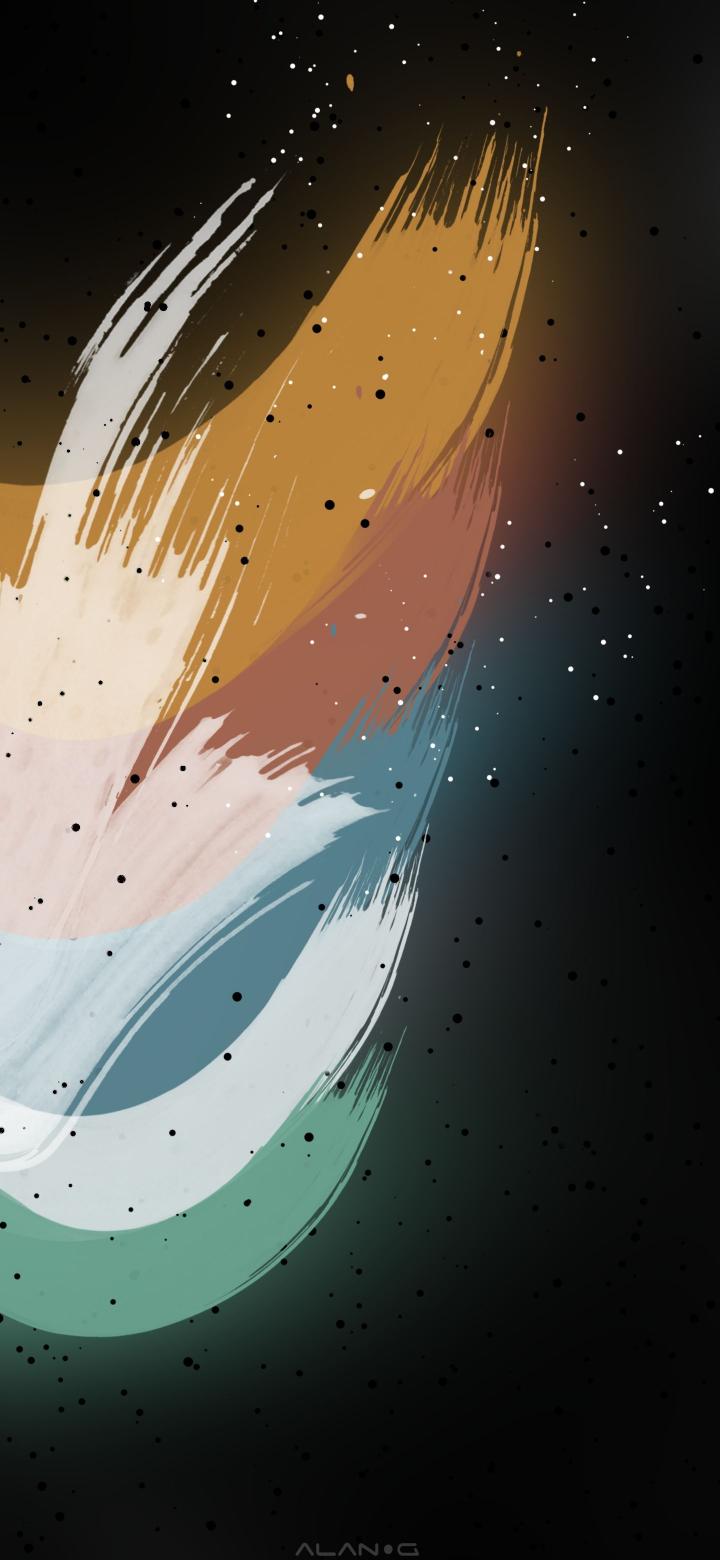 Abstract Brushstroke Galaxy - Related StockWalls wallpaper