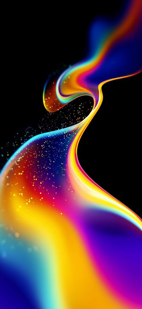 Abstract Neon Swirl