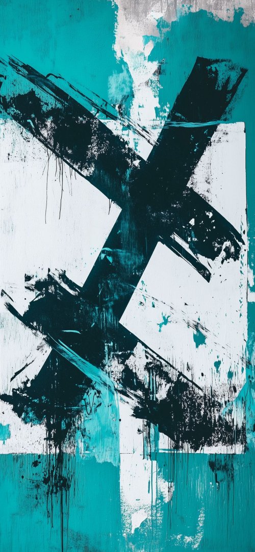 Abstract Teal Splash