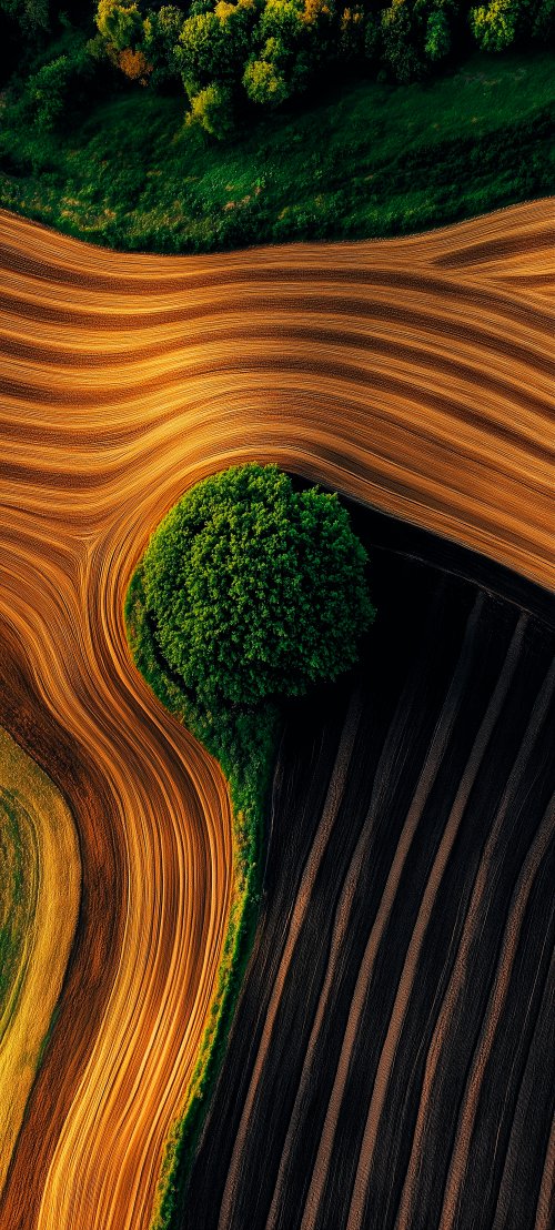 Aerial Farmland Pattern - random Wallpaper