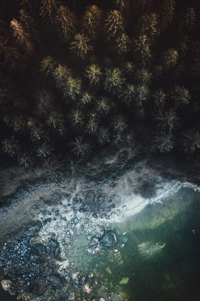 Aerial Forest Lake View - Related OpersCraft wallpaper