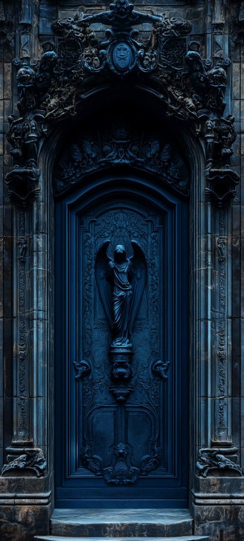 Angelic Doorway in Blue - Related Darkify wallpaper