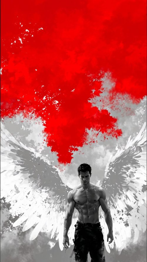 Angelic Warrior Red Sky