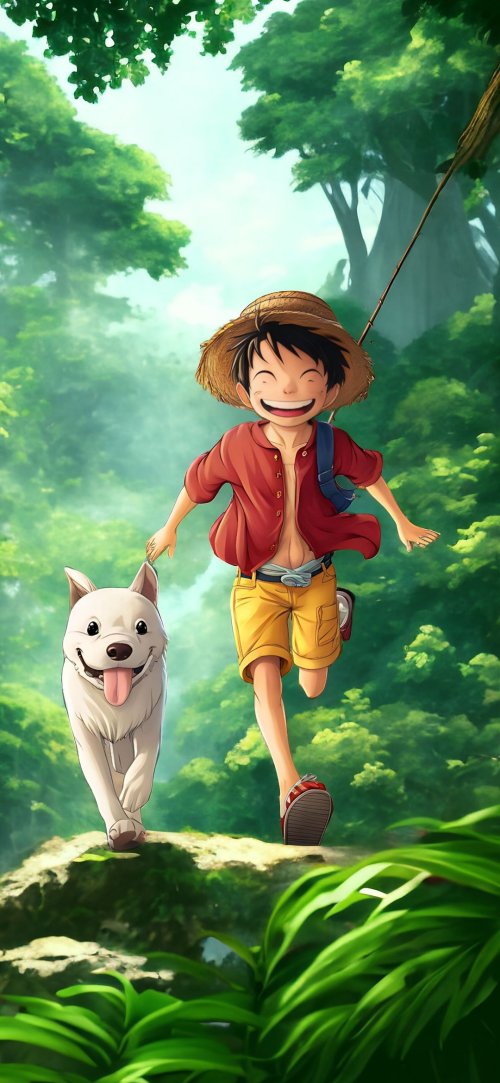 Anime Boy and Dog