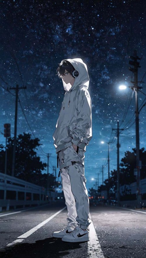 Anime Boy Night City
