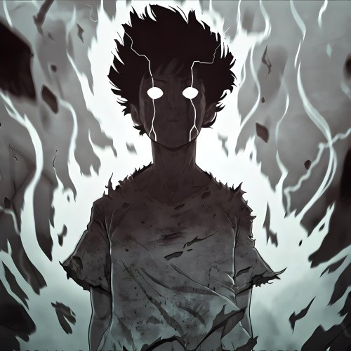 Anime Character in Flames - anime Wallpaper