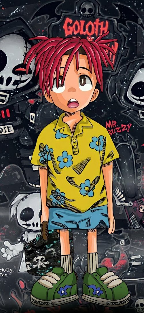 Anime Character with Skulls