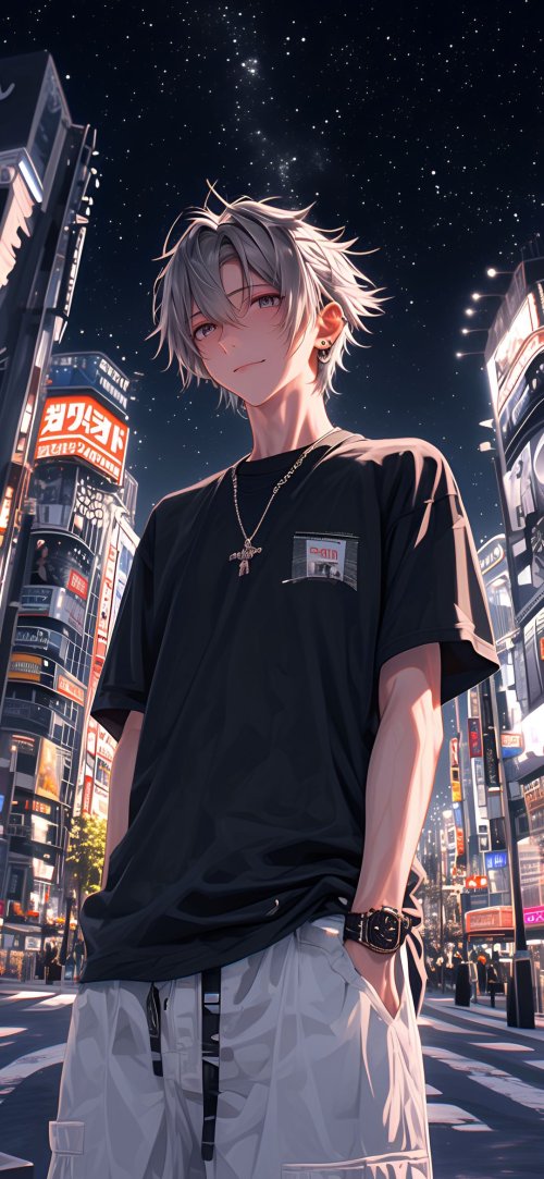 Anime City Night - Related OpersCraft wallpaper