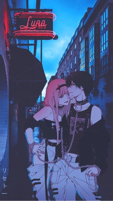 Anime Couple Neon Alley - Related OpersCraft wallpaper