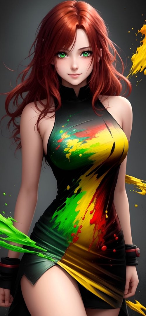 Anime Girl Splatter Dress - Related OpersCraft wallpaper