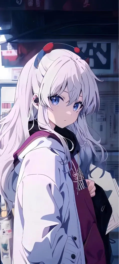 Anime Girl with Hoodie - Related StockWalls wallpaper