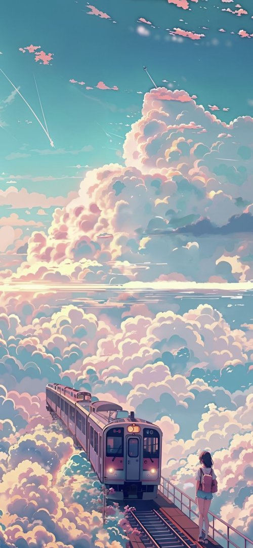 Anime Sky Train Journey