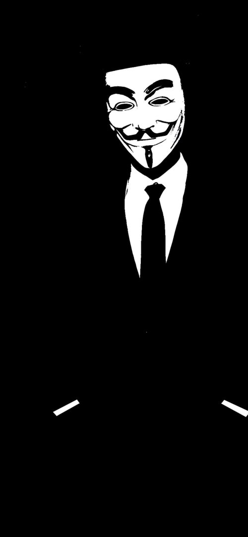 Anonymous Mask Black and White - Related StockWalls wallpaper