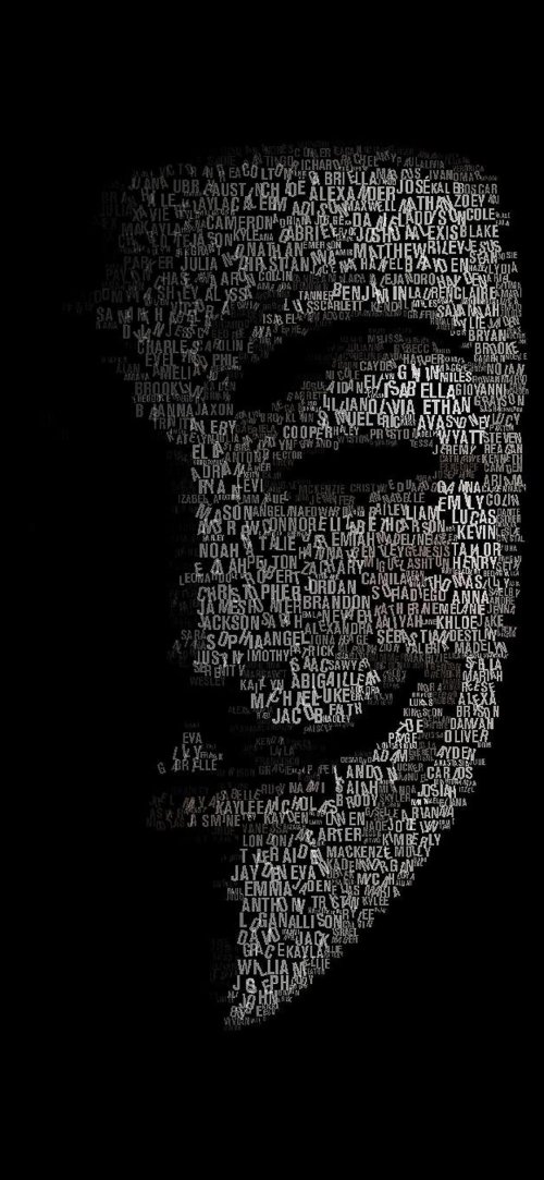 Anonymous Mask Typography