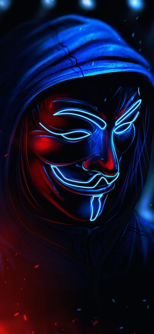 Anonymous Neon Mask - Related OpersCraft wallpaper