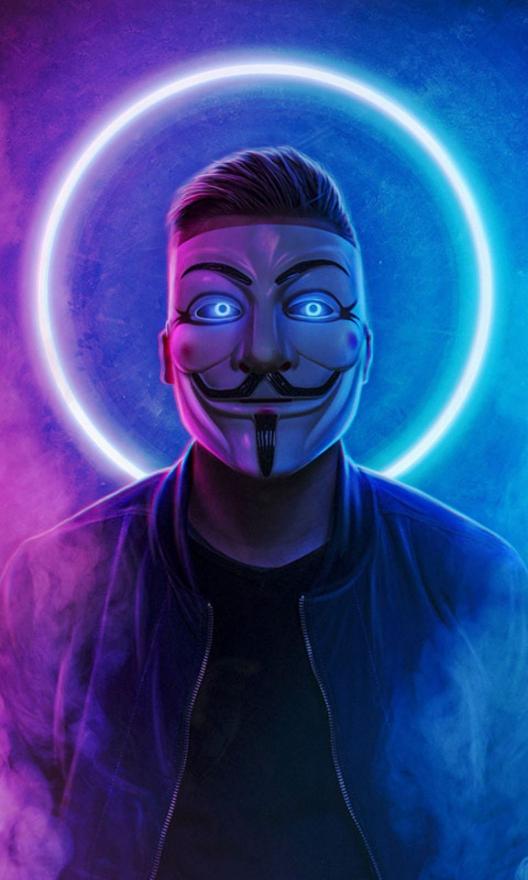 Anonymous Neon Portrait