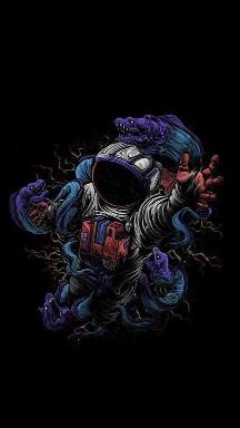 Astronaut and Eel Encounter - Related OpersCraft wallpaper