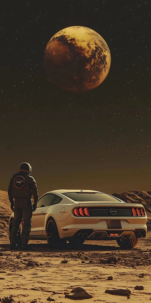 Astronaut and Mustang on Mars - Related OpersCraft wallpaper
