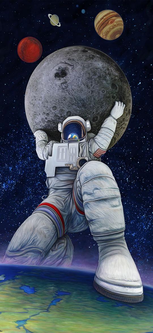 Astronaut Atlas Moon - Related OpersCraft wallpaper