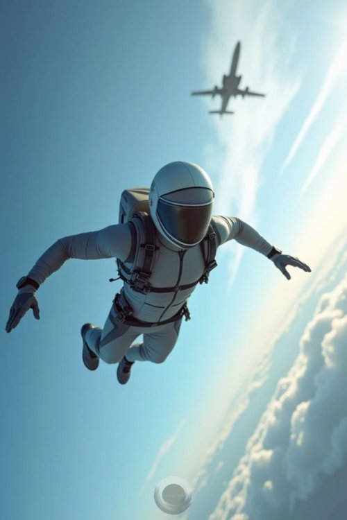 Astronaut Freefall Above Clouds - Related OpersCraft wallpaper