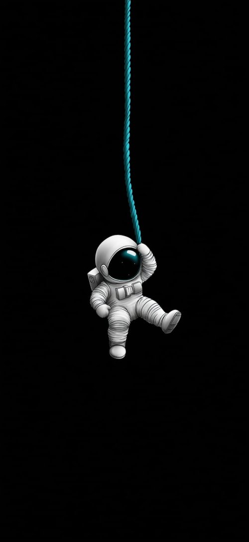 Astronaut Hanging Rope
