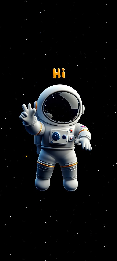 Astronaut 'Hi' in Space