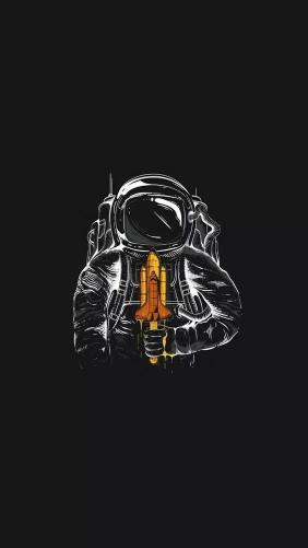 Astronaut Holding Rocket - Related OpersCraft wallpaper