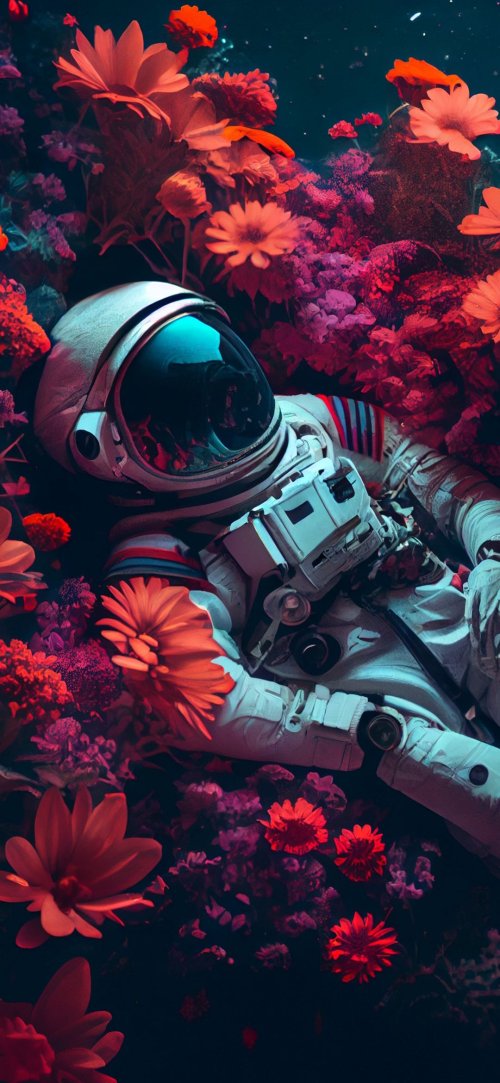 Astronaut_in_Floral_Space - Related OpersCraft wallpaper