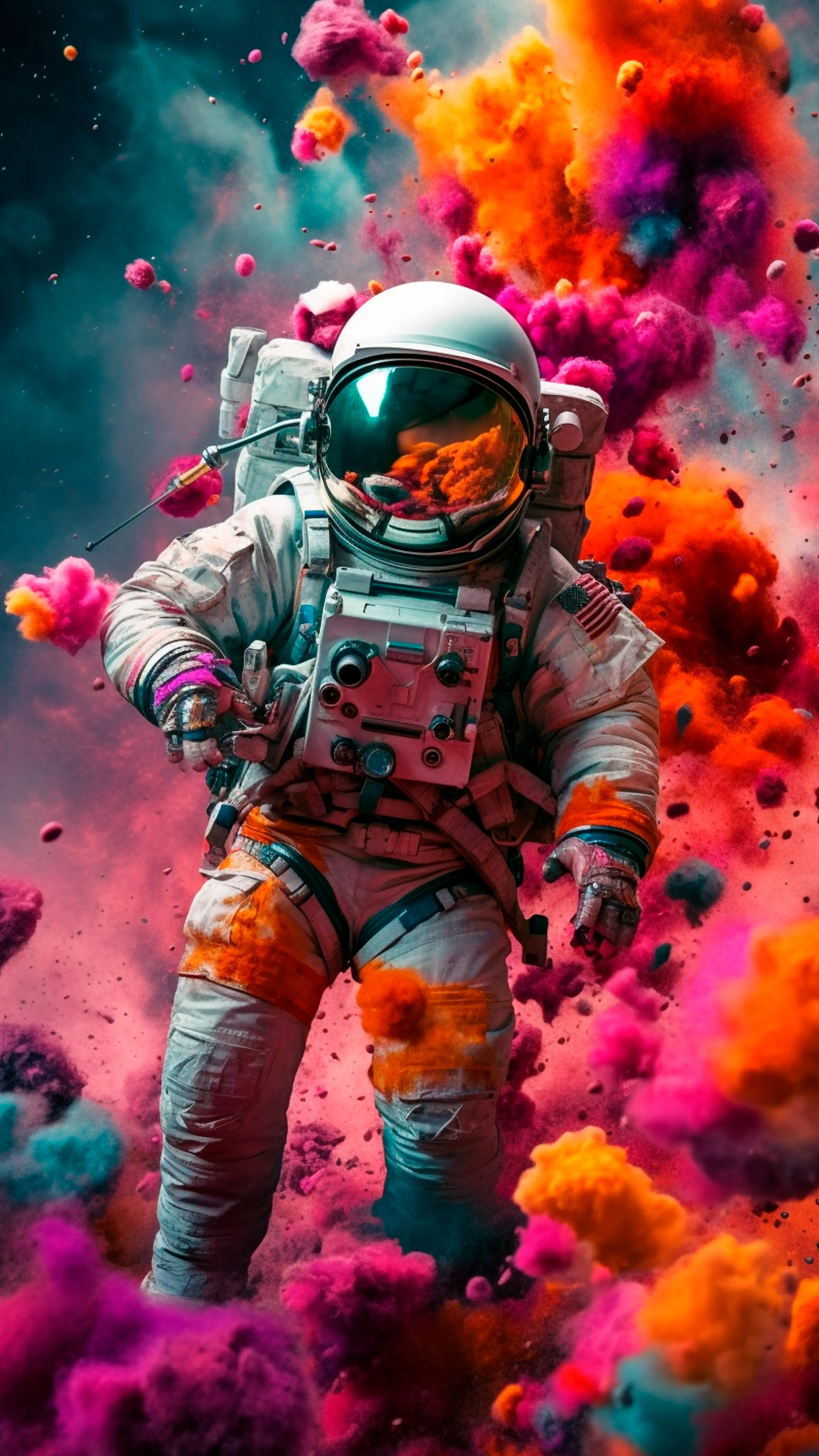 Astronaut in Nebula Colors - Related OpersCraft wallpaper