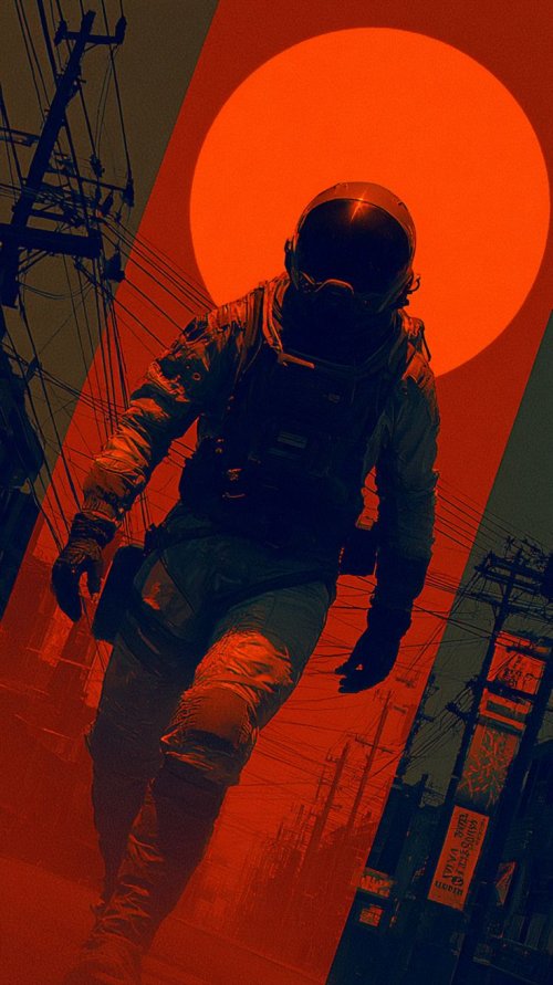 Astronaut in Urban Sunset - astronaut Wallpaper