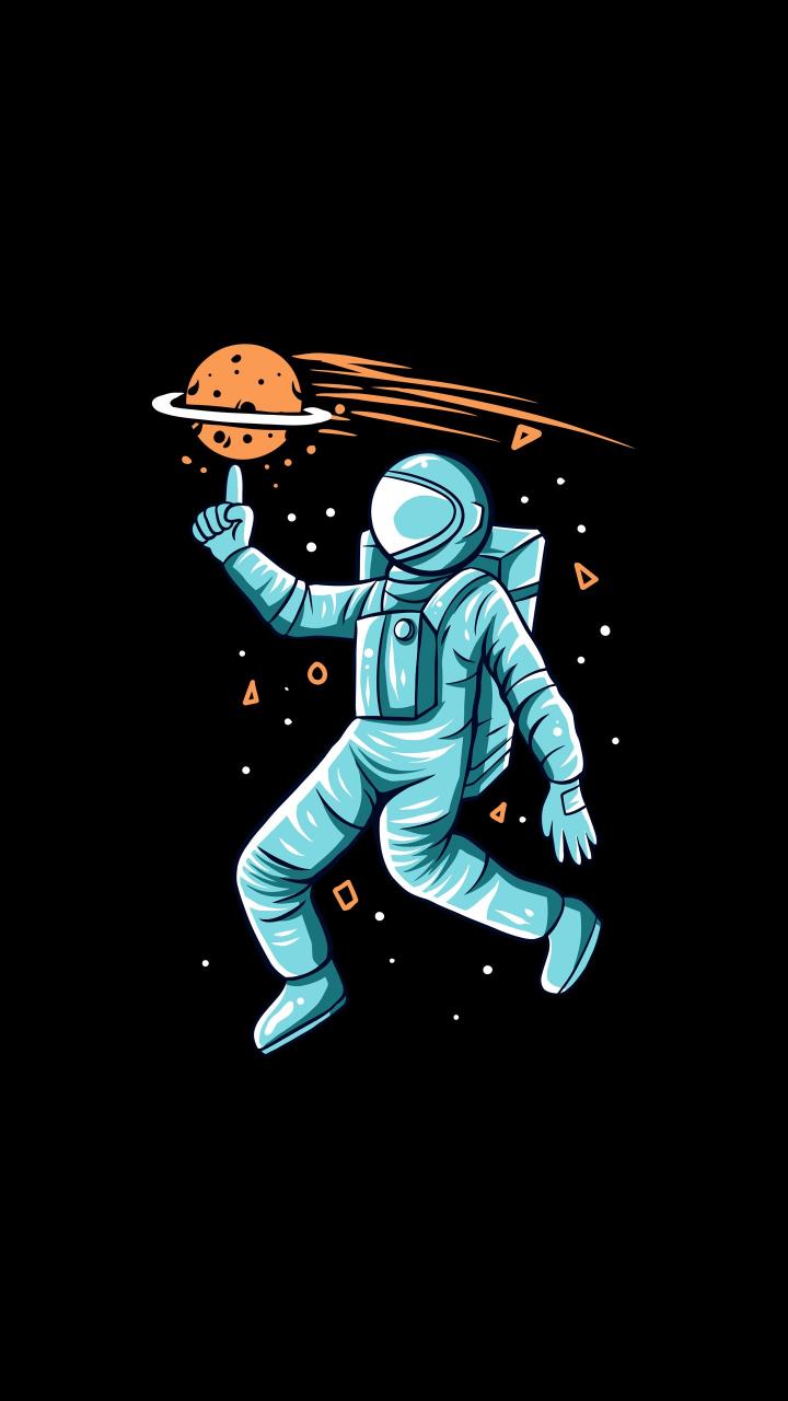 Astronaut Planet Spin - astronaut Wallpaper