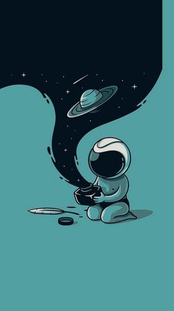 Astronaut's Cosmic Inkwell - Related OpersCraft wallpaper