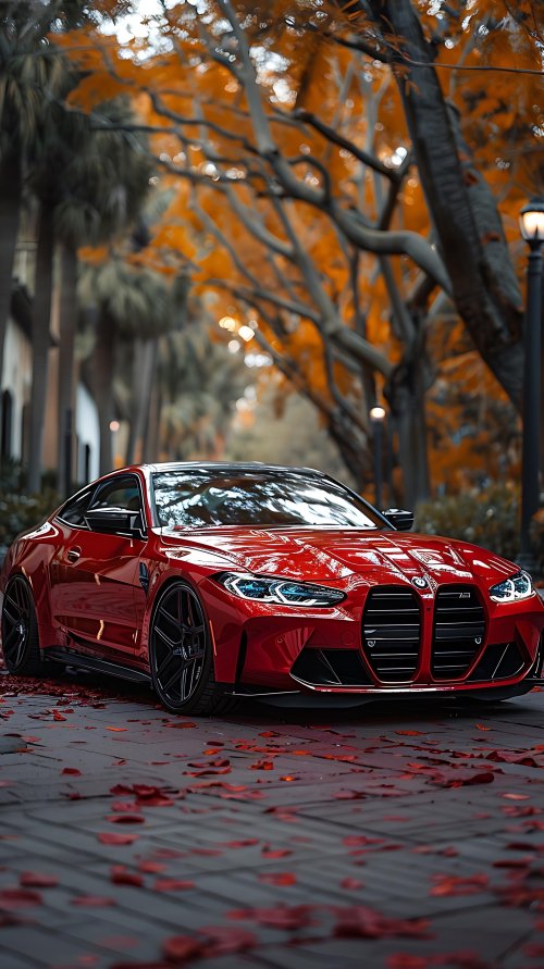 Autumn Red BMW - Related OpersCraft wallpaper