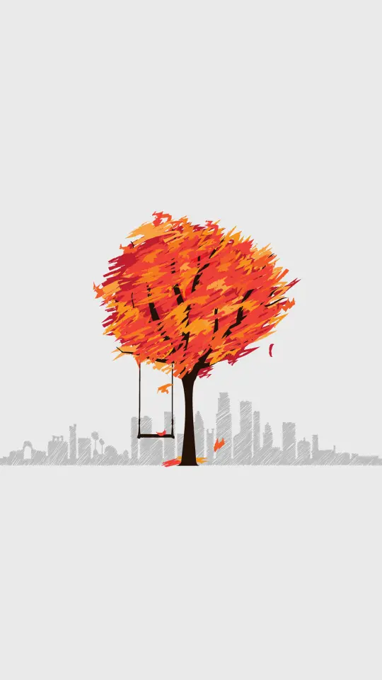 Autumn Tree Cityscape
