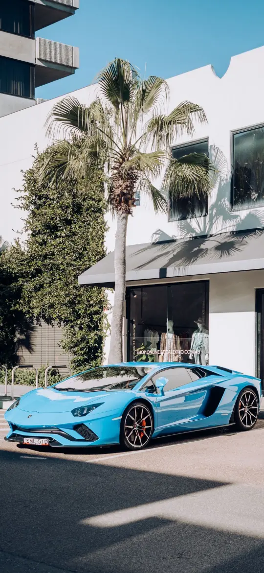Azure Lamborghini Aventador - Related OpersCraft wallpaper