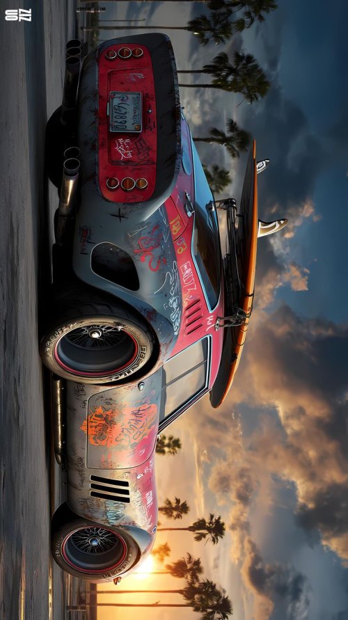 Graffiti Surf Sports Car - Related OpersCraft wallpaper
