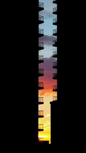 Balcony Sunset Silhouette