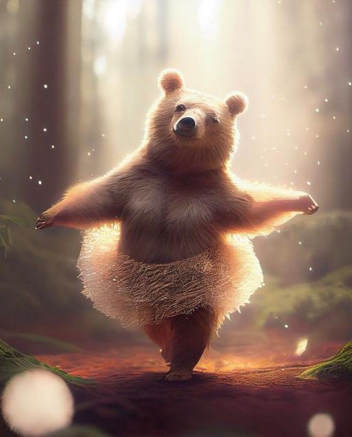 Ballerina Bear in Forest - Related OpersCraft wallpaper