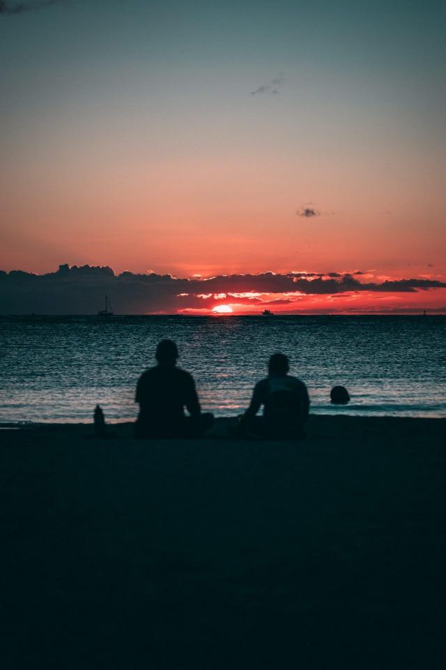 Beach Sunset Silhouette - Related OpersCraft wallpaper