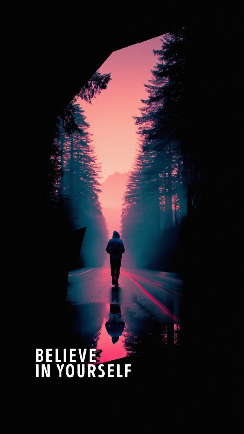 Believe Forest Walk - quotes Wallpaper